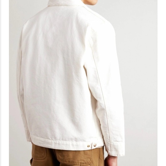 Carhartt WIP Detroit Corduroy Trim Jacket White XL - Picture 5 of 10